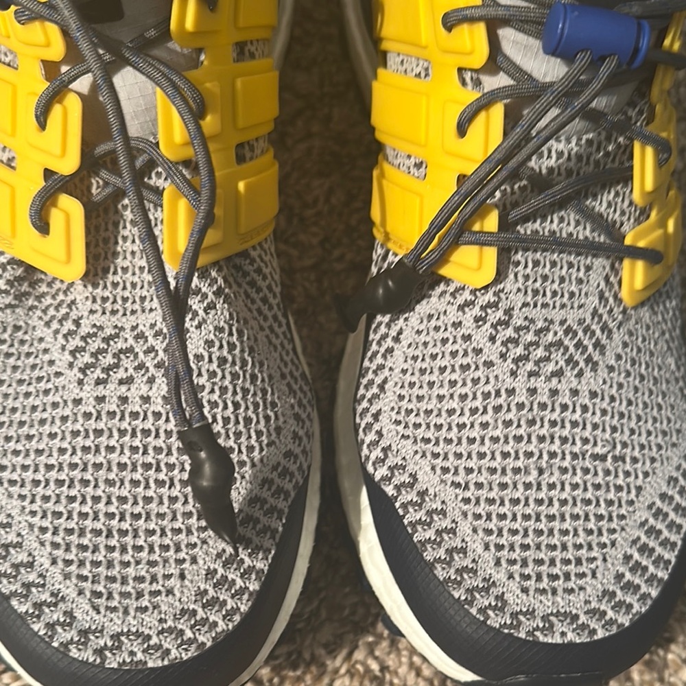 Adidas Men's Blue and Yellow Athletic Shoes - Picture 9 of 10
